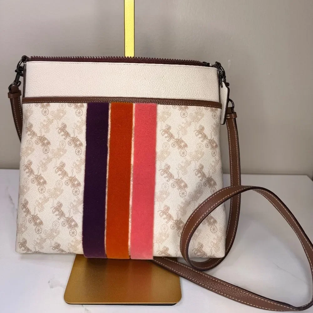 Coach Multicolor Stripe Shoulder Bag